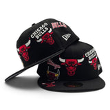 Black Chicago Bulls Gray Bottom Hardwood Classic Patches New Era 59Fifty Fitted