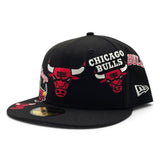 Black Chicago Bulls Gray Bottom Hardwood Classic Patches New Era 59Fifty Fitted