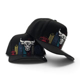 Black Chicago Bulls Gray Bottom City Skyline New Era 9Fifty A-Frame Snapback