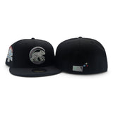 Black Chicago Cubs Cilantro Green  Bottom 1990 All Star Game Side Patch New Era 59Fifty Fitted