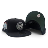 Black Chicago Cubs Cilantro Green  Bottom 1990 All Star Game Side Patch New Era 59Fifty Fitted
