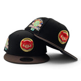 Black Chicago Cubs Brown Visor Gray Bottom 1990 All Star Game Side Patch New Era 59Fifty Fitted