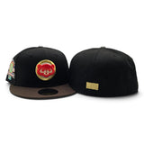 Black Chicago Cubs Brown Visor Gray Bottom 1990 All Star Game Side Patch New Era 59Fifty Fitted