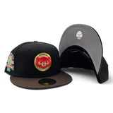 Black Chicago Cubs Brown Visor Gray Bottom 1990 All Star Game Side Patch New Era 59Fifty Fitted
