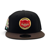 Black Chicago Cubs Brown Visor Gray Bottom 1990 All Star Game Side Patch New Era 59Fifty Fitted