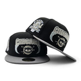 Black Chicago Cubs Lightning Logo Storm Gray Visor Gray Bottom 1990 All Star Game Side Patch New Era Fitted