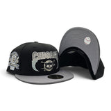 Black Chicago Cubs Lightning Logo Storm Gray Visor Gray Bottom 1990 All Star Game Side Patch New Era Fitted