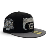 Black Chicago Cubs Lightning Logo Storm Gray Visor Gray Bottom 1990 All Star Game Side Patch New Era Fitted