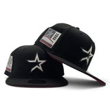 Black Houston Astros Red Bottom 2000 Inaugural Season Side Patch New Era 59Fifty Fitted