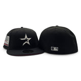 Black Houston Astros Red Bottom 2000 Inaugural Season Side Patch New Era 59Fifty Fitted