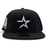 Black Houston Astros Red Bottom 2000 Inaugural Season Side Patch New Era 59Fifty Fitted