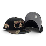 Black Houston Astros Lightning Logo Woodland Camo Visor Gray Bottom 2004 All Star Game Side Patch New Era 59Fifty Fitted copy