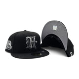 Black Houston Texans Gray Bottom 10th Anniversary Side Patch New Era 59Fifty Fitted
