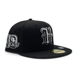 Black Houston Texans Gray Bottom 10th Anniversary Side Patch New Era 59Fifty Fitted