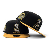 Black Los Angeles Dodgers Yellow Visor Gray Bottom 50th Anniversary Side Patch New Era 9Fifty Snapback