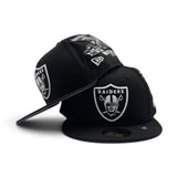 BJ Betts Black Las Vegas Raiders Gray Bottom Eagle Side Patch New Era 59Fifty Fitted
