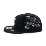 BJ Betts Black Las Vegas Raiders Gray Bottom Eagle Side Patch New Era 59Fifty Fitted