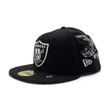BJ Betts Black Las Vegas Raiders Gray Bottom Eagle Side Patch New Era 59Fifty Fitted