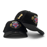 Black 2025-2026 New York Knicks Champions Curved Visor Gray Bottom Trophy Side Patch New Era 9Forty Snapback