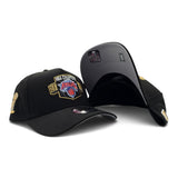 Black 2025-2026 New York Knicks Champions Curved Visor Gray Bottom Trophy Side Patch New Era 9Forty Snapback