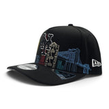 Black New York Mets Gray Bottom City Skyline New Era 9Fifty A-Frame Snapback