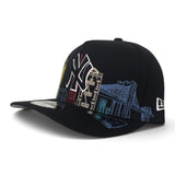 Black New York Yankees Gray Bottom City Skyline New Era 9Fifty A-Frame Snapback