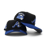 Black Atlanta Braves Paint Splash Logo Royal Blue Curved Brim Gray Bottom 2000 All Star Game Side Patch New Era 9Fifty A-frame Snapback