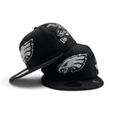 BJ Betts Black Philadelphia Eagles Gray Bottom Eagle Side Patch New Era 59Fifty Fitted