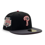 Black Glow In The Dark Swirl Philadelphia Phillies Dark Gray visor Red Bottom 1996 All Star Game Side Patch New Era 59Fifty Fitted