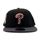 Black Glow In The Dark Swirl Philadelphia Phillies Dark Gray visor Red Bottom 1996 All Star Game Side Patch New Era 59Fifty Fitted