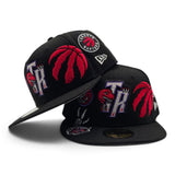 Black Toronto Raptors Gray Bottom Hardwood Classic Patches New Era 59Fifty Fitted