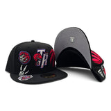 Black Toronto Raptors Gray Bottom Hardwood Classic Patches New Era 59Fifty Fitted