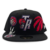 Black Toronto Raptors Gray Bottom Hardwood Classic Patches New Era 59Fifty Fitted