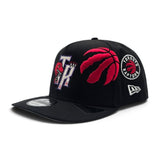 Black Toronto Raptors Curved Brim Gray Bottom Hardwood Classic Patches New Era 9Fifty A-Frame Snapback