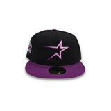 Black Houston Astros Purple Visor Gray Bottom 2022 World Series Side Patch New Era 59Fifty Fitted