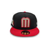 Black Mexico Red Visor Green Bottom 2023 World Baseball Classic New Era 59Fifty Fitted