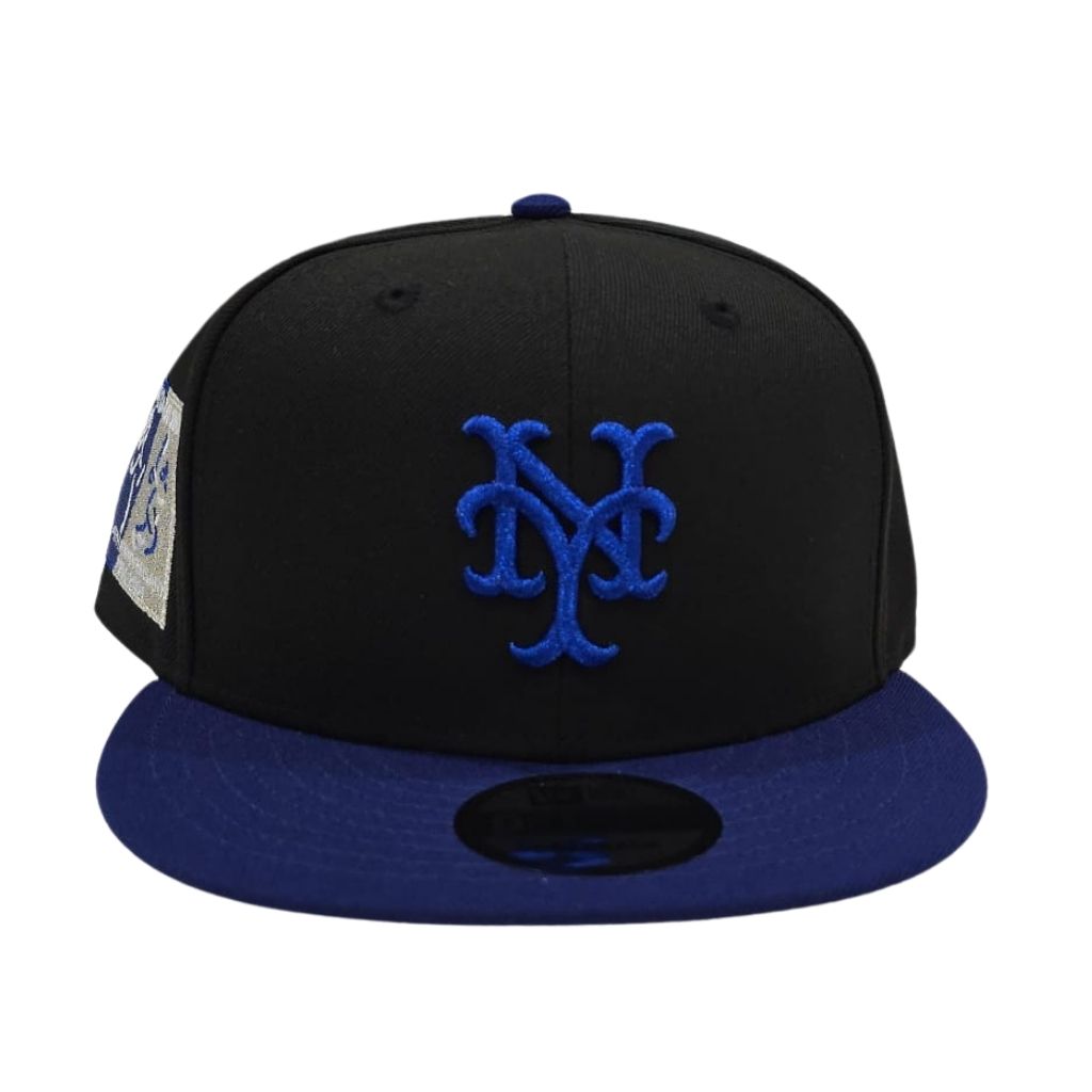 Black New York Mets Royal Blue Visor Gray Bottom Shea Stadium 40th Anniversary Side Patch 9Fifty Snapback