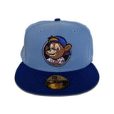 Sky Blue Chicago Cubs Clark The Bear Logo Royal Visor Gray Bottom 1990 All Star Game Side Patch New Era 59Fifty Fitted