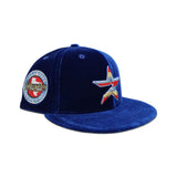 Royal Blue Velvet Houston Astros Gray Bottom Celebrating 45 Years Side Patch New Era 59Fifty Fitted