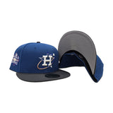 Seashore Blue Houston Astros Graphite Visor Gray Bottom 2022 World Series Side Patch New Era 59Fifty Fitted