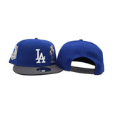 Royal Blue Los Angeles Dodgers Palm Tree Dark Gray Visor Gray Bottom 1984 Olympic Side Patch New Era 9Fifty Snapback