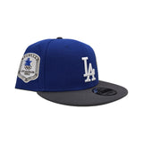 Royal Blue Los Angeles Dodgers Palm Tree Dark Gray Visor Gray Bottom 1984 Olympic Side Patch New Era 9Fifty Snapback