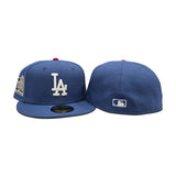 Indigo Blue Los Angeles Dodgers Gray Bottom 2024 World Series Champions Side Patch New Era 59Fifty Fitted