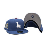 Indigo Blue Los Angeles Dodgers Gray Bottom 2024 World Series Champions Side Patch New Era 59Fifty Fitted