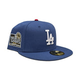 Indigo Blue Los Angeles Dodgers Gray Bottom 2024 World Series Champions Side Patch New Era 59Fifty Fitted