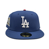 Indigo Blue Los Angeles Dodgers Gray Bottom 2024 World Series Champions Side Patch New Era 59Fifty Fitted