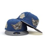 Sky Blue Los Angeles Lakers Royal Blue Visor Gray Bottom 17X Champions Side Patch New Era 9Fifty Snapback