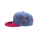 Blue Mexico Anniversary Series Pink Visor Gray Bottom New Era 59Fifty Fitted