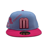 Blue Mexico Anniversary Series Pink Visor Gray Bottom New Era 59Fifty Fitted