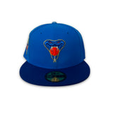 Airforce Blue Arizona Diamondbacks Royal Blue Visor Icy Blue Bottom 1998 Inaugural Season Side Patch New Era 59Fifty Fitted